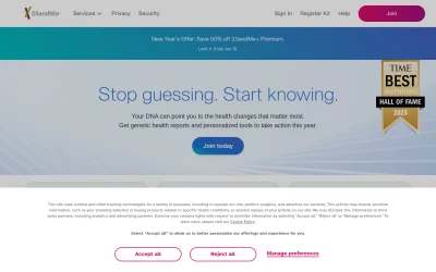23andme.com screenshot