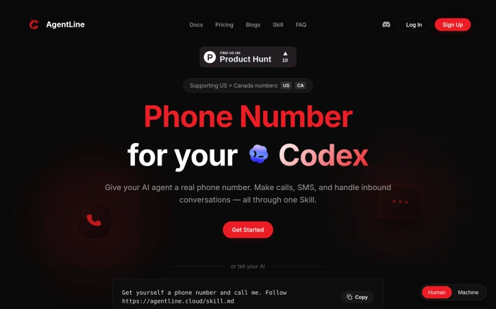 Preview of agentline.cloud