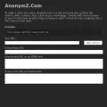 anonymz.com screenshot