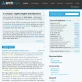 archlinux.org screenshot