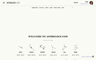astrology.com screenshot
