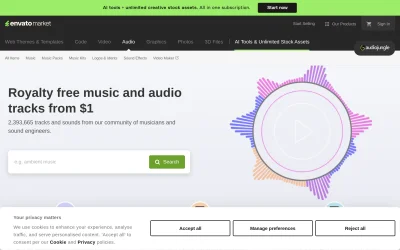 audiojungle.net screenshot