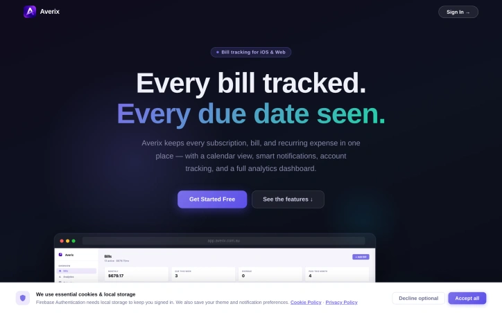 averix.com.au screenshot