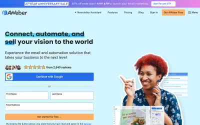 aweber.com screenshot