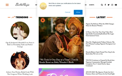 Preview of bellanaija.com