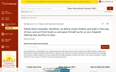 biblegateway.com screenshot