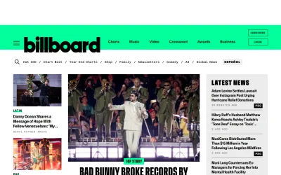 billboard.com screenshot