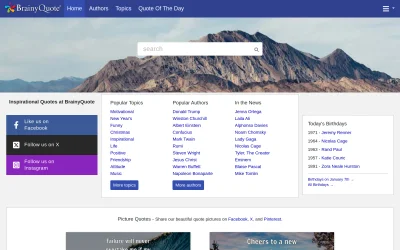 brainyquote.com screenshot