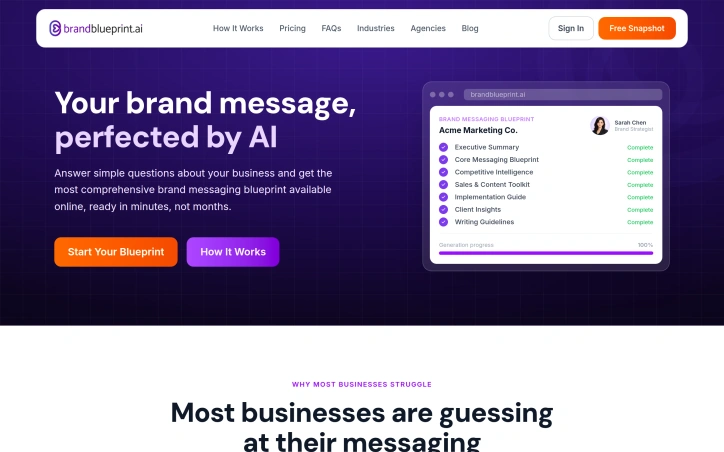 Preview of brandblueprint.ai