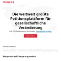 change.org screenshot