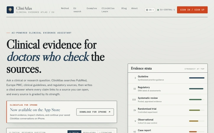 cliniatlas.com screenshot