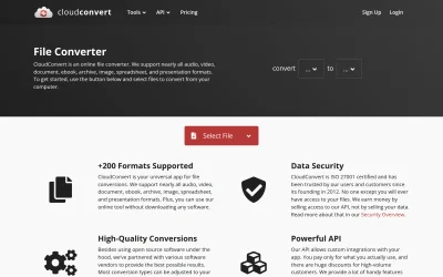 cloudconvert.com screenshot