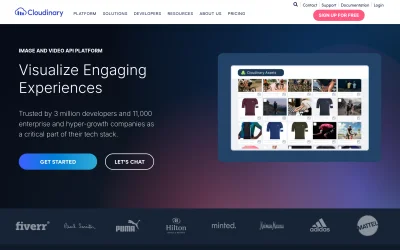 cloudinary.com screenshot