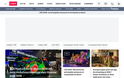 clubic.com screenshot