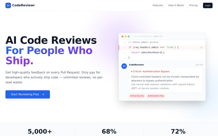 Preview of codereviewr.app