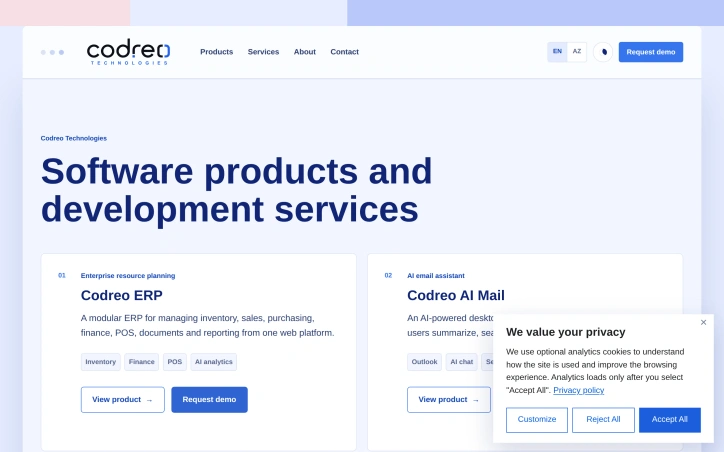 codreo.tech screenshot