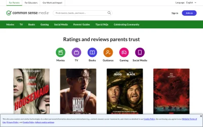 commonsensemedia.org screenshot
