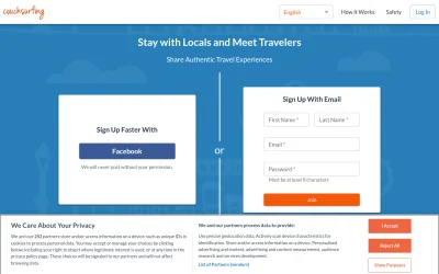 couchsurfing.com screenshot