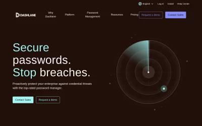 dashlane.com screenshot