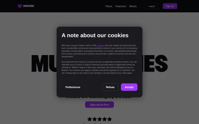 deezer.com screenshot