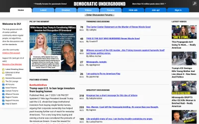 democraticunderground.com screenshot
