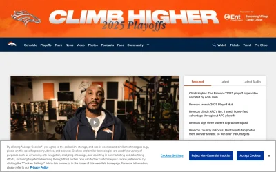 denverbroncos.com screenshot
