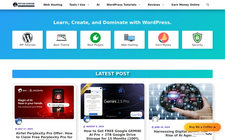 digitalpritam.in screenshot