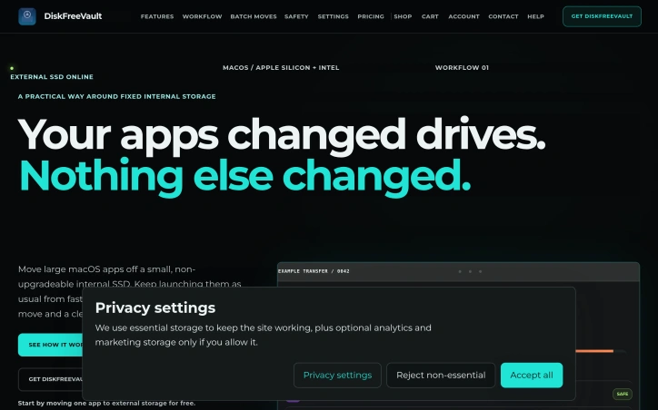 diskfreevault.com screenshot