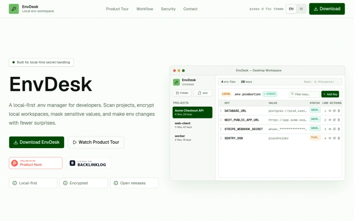 Preview of envdesk.app