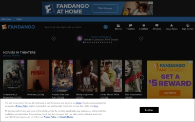 fandango.com screenshot