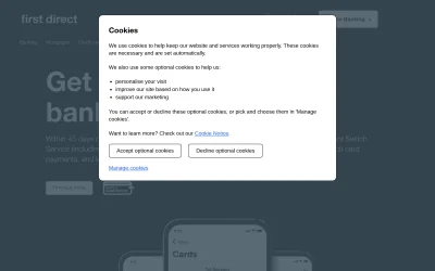 firstdirect.com screenshot