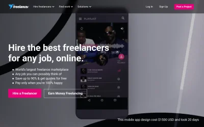 freelancer.com screenshot