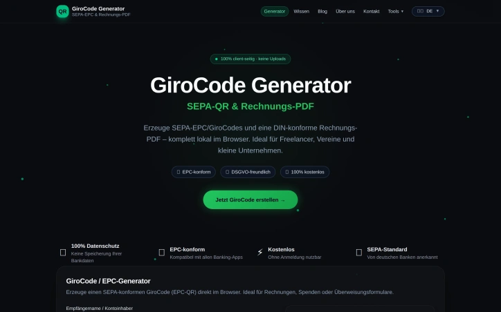 girocodegenerator.com screenshot