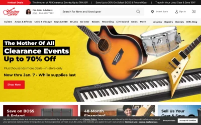 guitarcenter.com screenshot