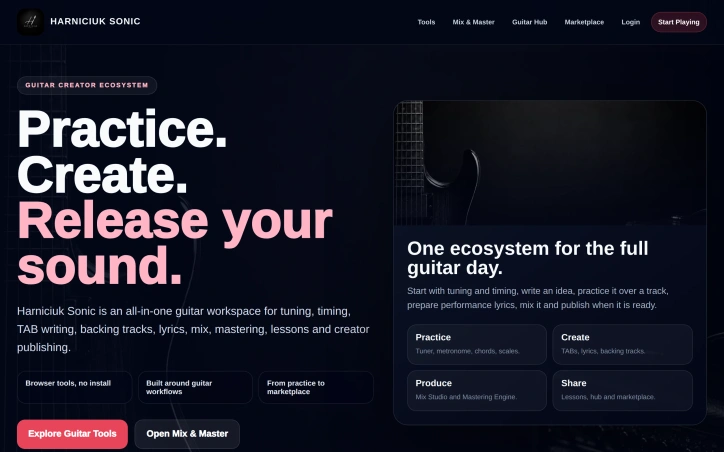 harniciuksonic.com screenshot