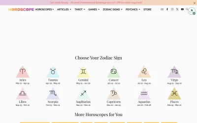 horoscope.com screenshot