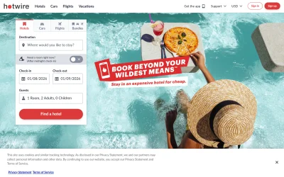 hotwire.com screenshot