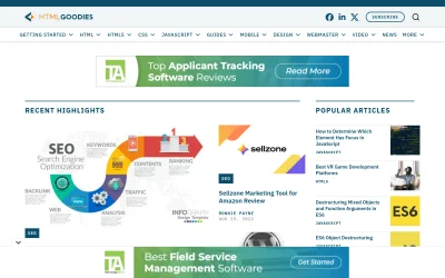htmlgoodies.com screenshot