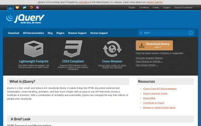 jquery.com screenshot