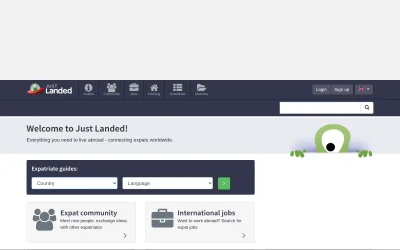 justlanded.com screenshot