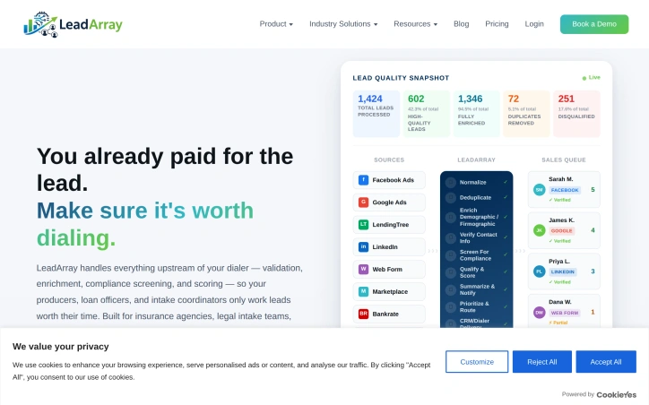 Preview of leadarray.ai