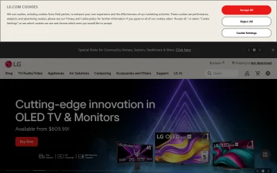 lg.com screenshot