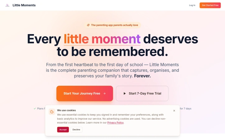 Preview of littlemoments-pj.com