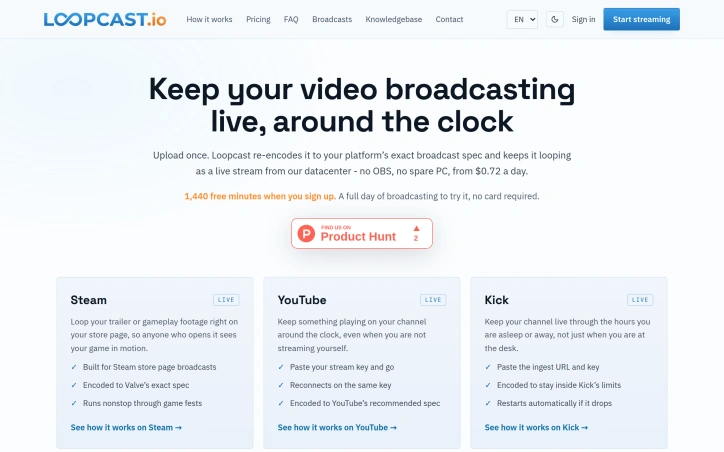 loopcast.io screenshot
