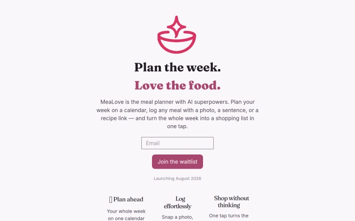 mealove.site screenshot