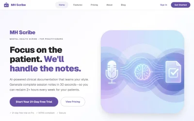 mhscribe.ai screenshot