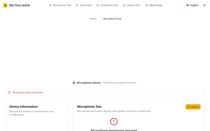 mictest.work screenshot
