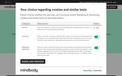 mindbodyonline.com screenshot