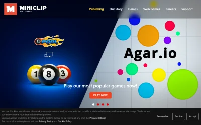 miniclip.com screenshot