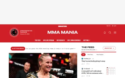 mmamania.com screenshot